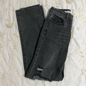 PacSun Dark Gray Flared Distressed 90s Boyfriend Jeans, 25